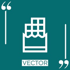 Poster - chocolate bar vector icon Linear icon. Editable stroked line