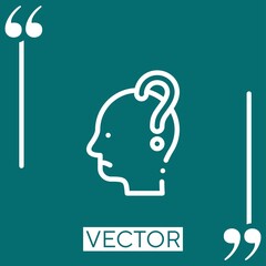 Poster - confusion vector icon Linear icon. Editable stroked line