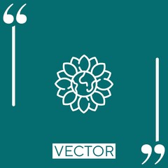 Poster - green earth vector icon Linear icon. Editable stroked line