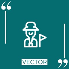 Poster - guide vector icon Linear icon. Editable stroked line
