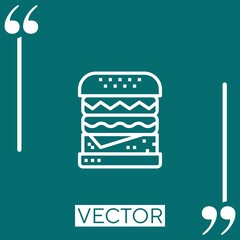 Poster - hamburger vector icon Linear icon. Editable stroked line