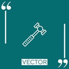 Poster - hammer vector icon Linear icon. Editable stroked line
