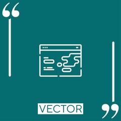 Poster - landing page vector icon Linear icon. Editable stroked line