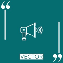 Poster - megaphone vector icon Linear icon. Editable stroked line