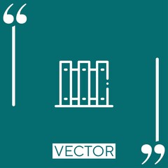 Poster - fence vector icon Linear icon. Editable stroked line