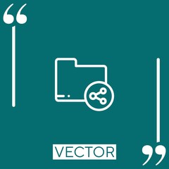 Poster - file sharing vector icon Linear icon. Editable stroked line
