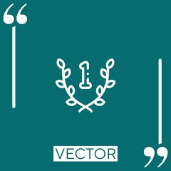 Poster - first vector icon Linear icon. Editable stroked line