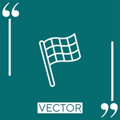 Poster - flag vector icon Linear icon. Editable stroked line