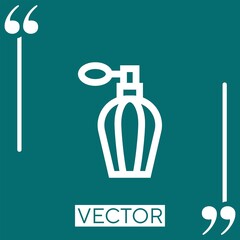 Poster - fragrance vector icon Linear icon. Editable stroked line