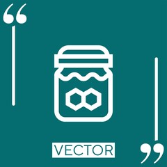 Poster - honey jar vector icon Linear icon. Editable stroked line