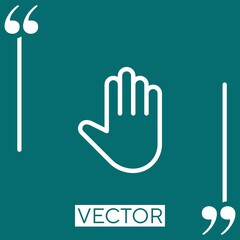 Poster - hold   vector icon Linear icon. Editable stroked line