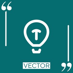 Poster - idea vector icon Linear icon. Editable stroked line