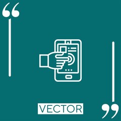 Poster - interactive vector icon Linear icon. Editable stroked line