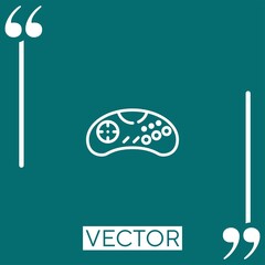 Poster - joystick vector icon Linear icon. Editable stroked line