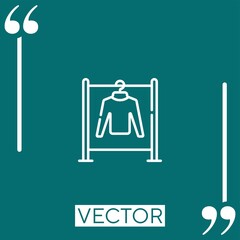 Poster - rack vector icon Linear icon. Editable stroked line