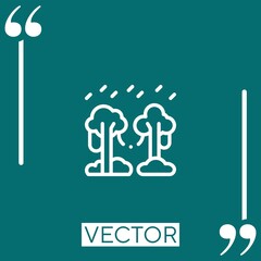 Poster - rainforest vector icon Linear icon. Editable stroked line