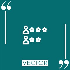 Poster - rating vector icon Linear icon. Editable stroked line