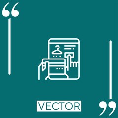 Poster - shopping vector icon Linear icon. Editable stroked line