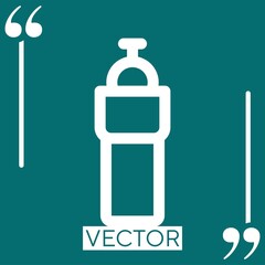 Poster - sport bottle vector icon Linear icon. Editable stroked line