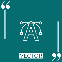 Poster - text editor vector icon Linear icon. Editable stroked line