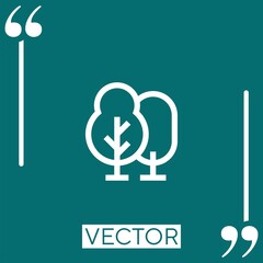 Poster - trees vector icon Linear icon. Editable stroked line