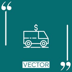 Poster - van vector icon Linear icon. Editable stroked line
