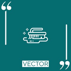 Poster - washing brush vector icon Linear icon. Editable stroked line