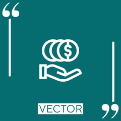 Poster - deposit vector icon Linear icon. Editable stroked line