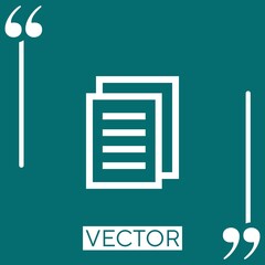 Poster - document vector icon Linear icon. Editable stroked line