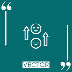 Poster - emotions vector icon Linear icon. Editable stroked line