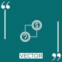 Poster - exchange vector icon Linear icon. Editable stroked line