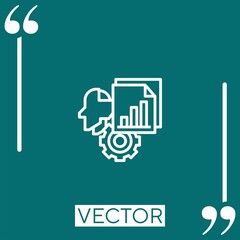Poster - file vector icon Linear icon. Editable stroked line