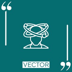 Poster - genius vector icon Linear icon. Editable stroked line