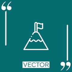 Poster - goal vector icon Linear icon. Editable stroked line