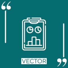 Poster - graph vector icon Linear icon. Editable stroked line