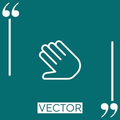Poster - hold vector icon Linear icon. Editable stroked line