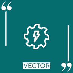 Poster - hydraulic energy vector icon Linear icon. Editable stroked line