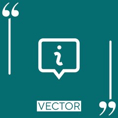Poster - info vector icon Linear icon. Editable stroked line