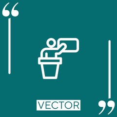 Poster - presentation vector icon Linear icon. Editable stroked line