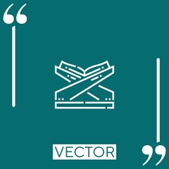 Poster - read vector icon Linear icon. Editable stroked line