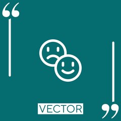 Poster - review vector icon Linear icon. Editable stroked line