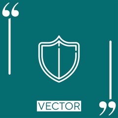 Poster - security vector icon Linear icon. Editable stroked line