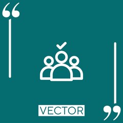 Poster - selection vector icon Linear icon. Editable stroked line