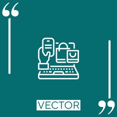 Poster - shopping vector icon Linear icon. Editable stroked line
