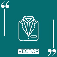 Poster - suit vector icon Linear icon. Editable stroked line
