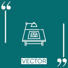 Poster - table vector icon Linear icon. Editable stroked line