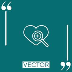 Poster - test vector icon Linear icon. Editable stroked line