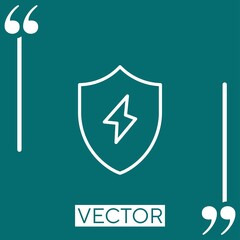 Poster - thunderbolt vector icon Linear icon. Editable stroked line