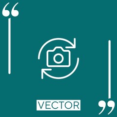 Poster - refresh vector icon Linear icon. Editable stroked line