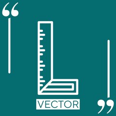 Poster - rulers vector icon Linear icon. Editable stroked line